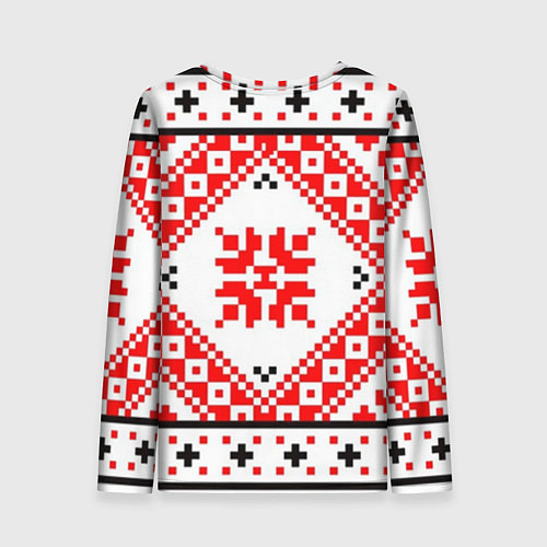 Женский лонгслив Удмуртский стиль / 3D-принт – фото 2