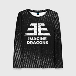 Лонгслив женский Imagine Dragons с потертостями на темном фоне, цвет: 3D-принт