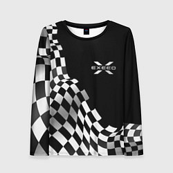 Лонгслив женский Exeed racing flag, цвет: 3D-принт