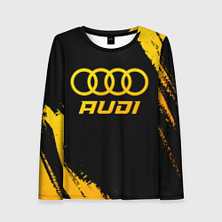 Женский лонгслив Audi - gold gradient