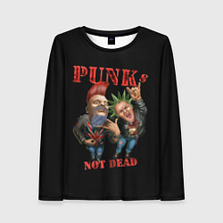 Женский лонгслив Punks Not Dead - панки хой