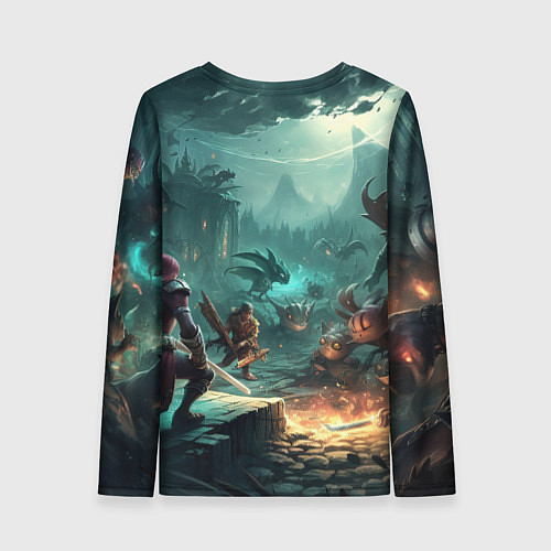 Женский лонгслив Arcane league of legends Jinx с пистолетом / 3D-принт – фото 2