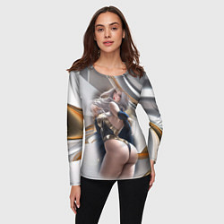 Лонгслив женский Девушка с пышными формами, цвет: 3D-принт — фото 2