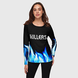 Лонгслив женский The Killers blue fire, цвет: 3D-принт — фото 2
