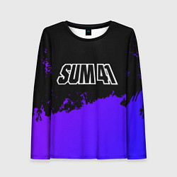 Женский лонгслив Sum41 purple grunge