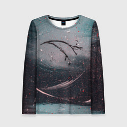 Лонгслив женский Белая красная краски и тени, цвет: 3D-принт