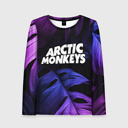 Женский лонгслив Arctic Monkeys neon monstera