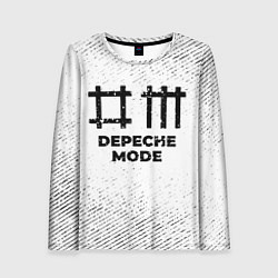 Женский лонгслив Depeche Mode с потертостями на светлом фоне