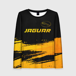 Женский лонгслив Jaguar - gold gradient: символ сверху