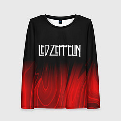 Женский лонгслив Led Zeppelin red plasma