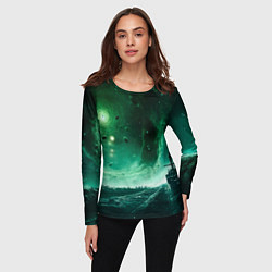 Лонгслив женский Космическая буря, цвет: 3D-принт — фото 2