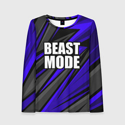 Лонгслив женский Beast mode - синяя униформа, цвет: 3D-принт