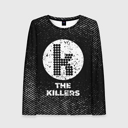 Лонгслив женский The Killers с потертостями на темном фоне, цвет: 3D-принт