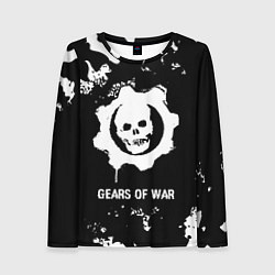 Лонгслив женский Gears of War glitch на темном фоне, цвет: 3D-принт