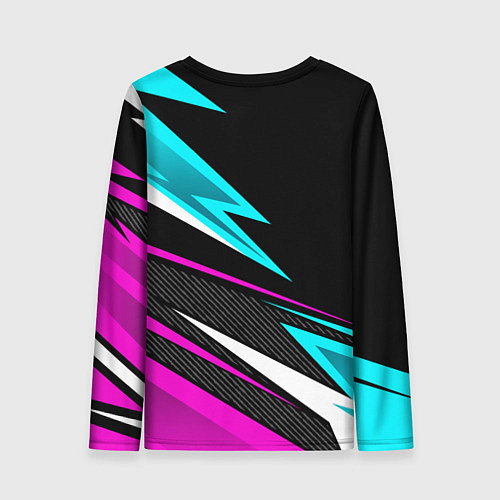 Женский лонгслив Спорт униформа - неон / 3D-принт – фото 2