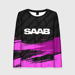 Лонгслив женский Saab pro racing: символ сверху, цвет: 3D-принт