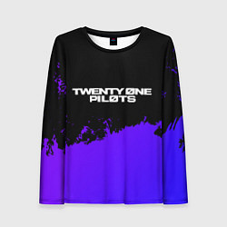 Лонгслив женский Twenty One Pilots purple grunge, цвет: 3D-принт
