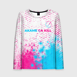 Женский лонгслив Akame ga Kill neon gradient style: символ сверху