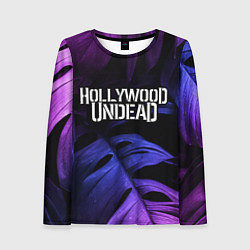 Женский лонгслив Hollywood Undead neon monstera