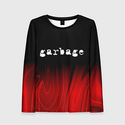 Женский лонгслив Garbage red plasma