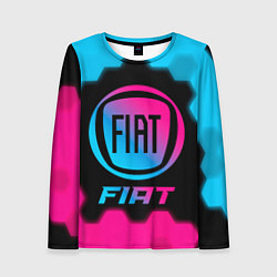 Лонгслив женский Fiat - neon gradient, цвет: 3D-принт