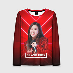 Женский лонгслив Rose Blackpink red