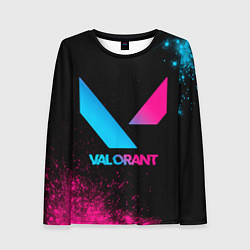 Женский лонгслив Valorant - neon gradient