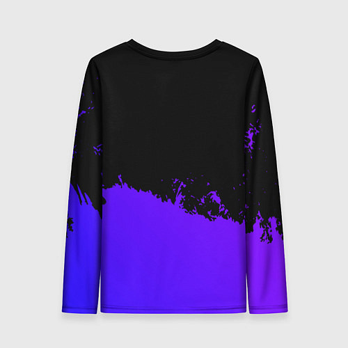 Женский лонгслив Queen purple grunge / 3D-принт – фото 2