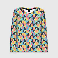 Лонгслив женский Треугольная мозаика, цвет: 3D-принт