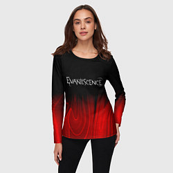 Лонгслив женский Evanescence red plasma, цвет: 3D-принт — фото 2