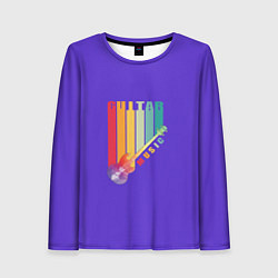 Женский лонгслив Абстрактная электрогитара из полигонов