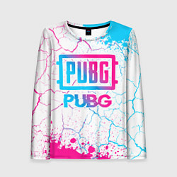 Женский лонгслив PUBG neon gradient style