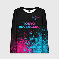 Женский лонгслив Tokyo Revengers - neon gradient: символ сверху
