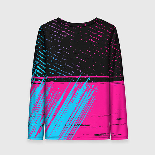 Женский лонгслив Tokyo Ghoul - neon gradient: символ сверху / 3D-принт – фото 2