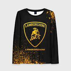 Женский лонгслив Lamborghini - gold gradient