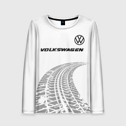 Лонгслив женский Volkswagen speed на светлом фоне со следами шин: с, цвет: 3D-принт