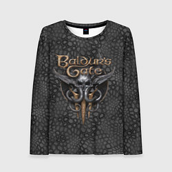 Женский лонгслив Baldurs Gate 3 logo dark black