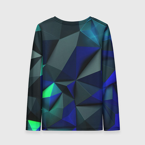 Женский лонгслив Juventus blue abstract logo / 3D-принт – фото 2