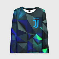 Лонгслив женский Juventus blue abstract logo, цвет: 3D-принт