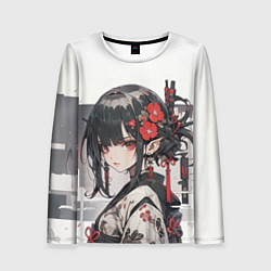 Женский лонгслив Девочка в юкате