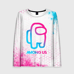 Женский лонгслив Among Us neon gradient style