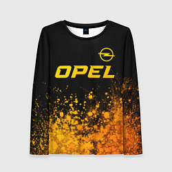 Женский лонгслив Opel - gold gradient: символ сверху