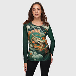 Лонгслив женский Облачный дракон Irezumi, цвет: 3D-принт — фото 2