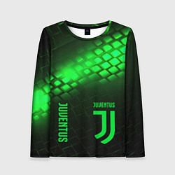 Женский лонгслив Juventus green logo neon