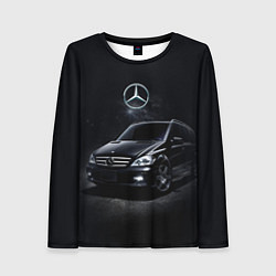 Лонгслив женский Mercedes black, цвет: 3D-принт