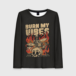 Женский лонгслив Burn my vibes