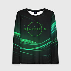 Женский лонгслив Starfield green logo