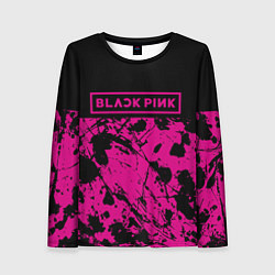 Женский лонгслив Black pink - emblem - pattern - music