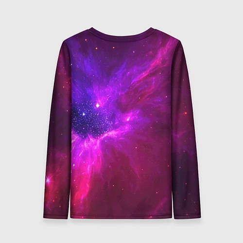 Женский лонгслив Бескрайнее космическое пространство - галактика / 3D-принт – фото 2