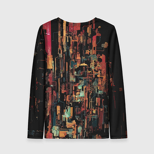 Женский лонгслив Японская девушка-андроид / 3D-принт – фото 2